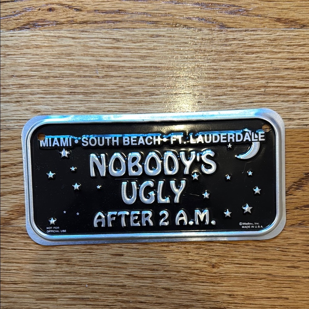 Miami South Beach Novelty License Plate